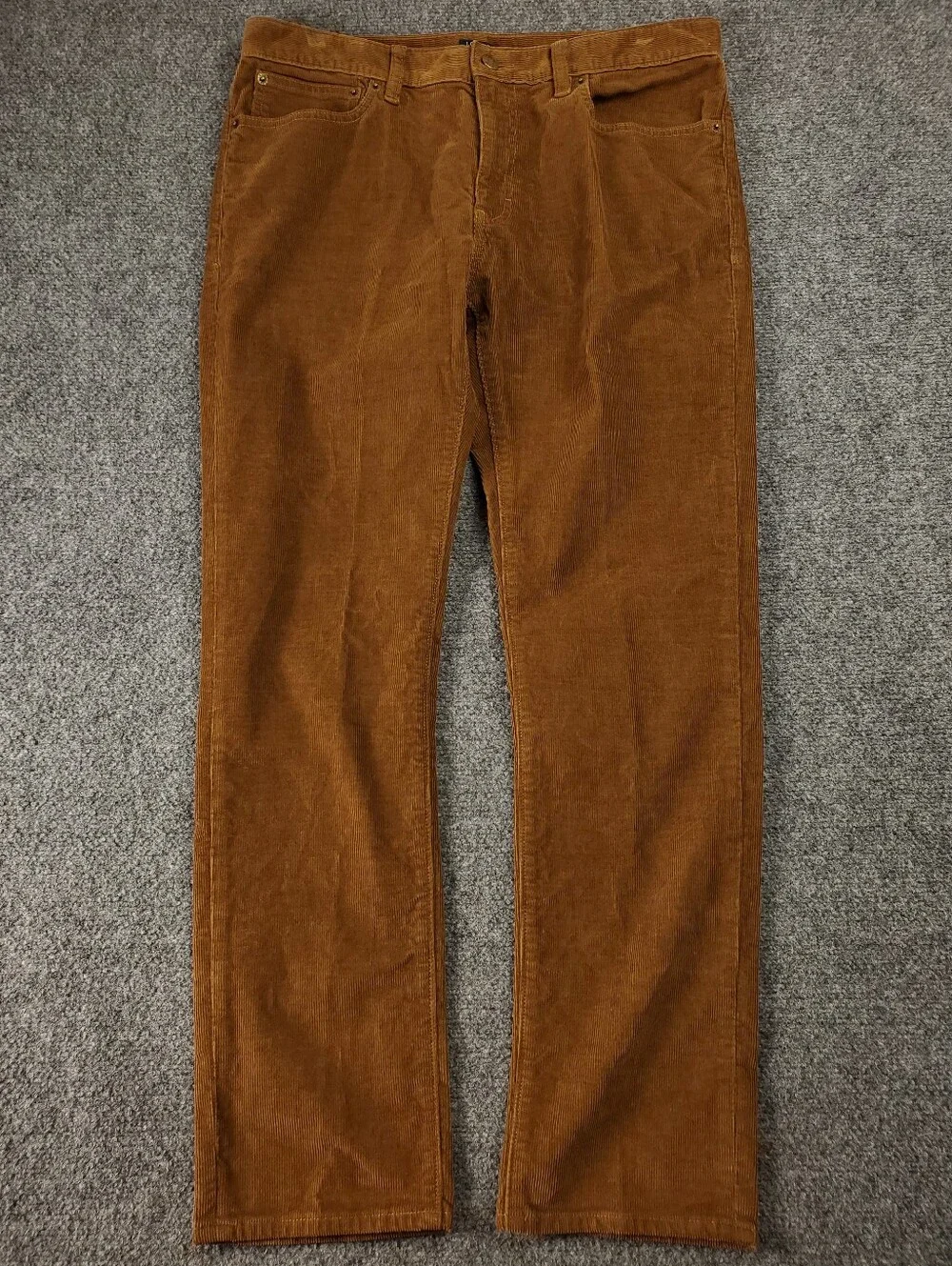 J Crew Flex Corduroy Pants 33x30 Slim Camel Rust Brown Five Pocket Casual Fall